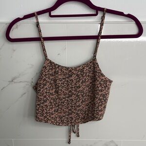 American Eagle Outfitters Black and Pink Floral Camisole